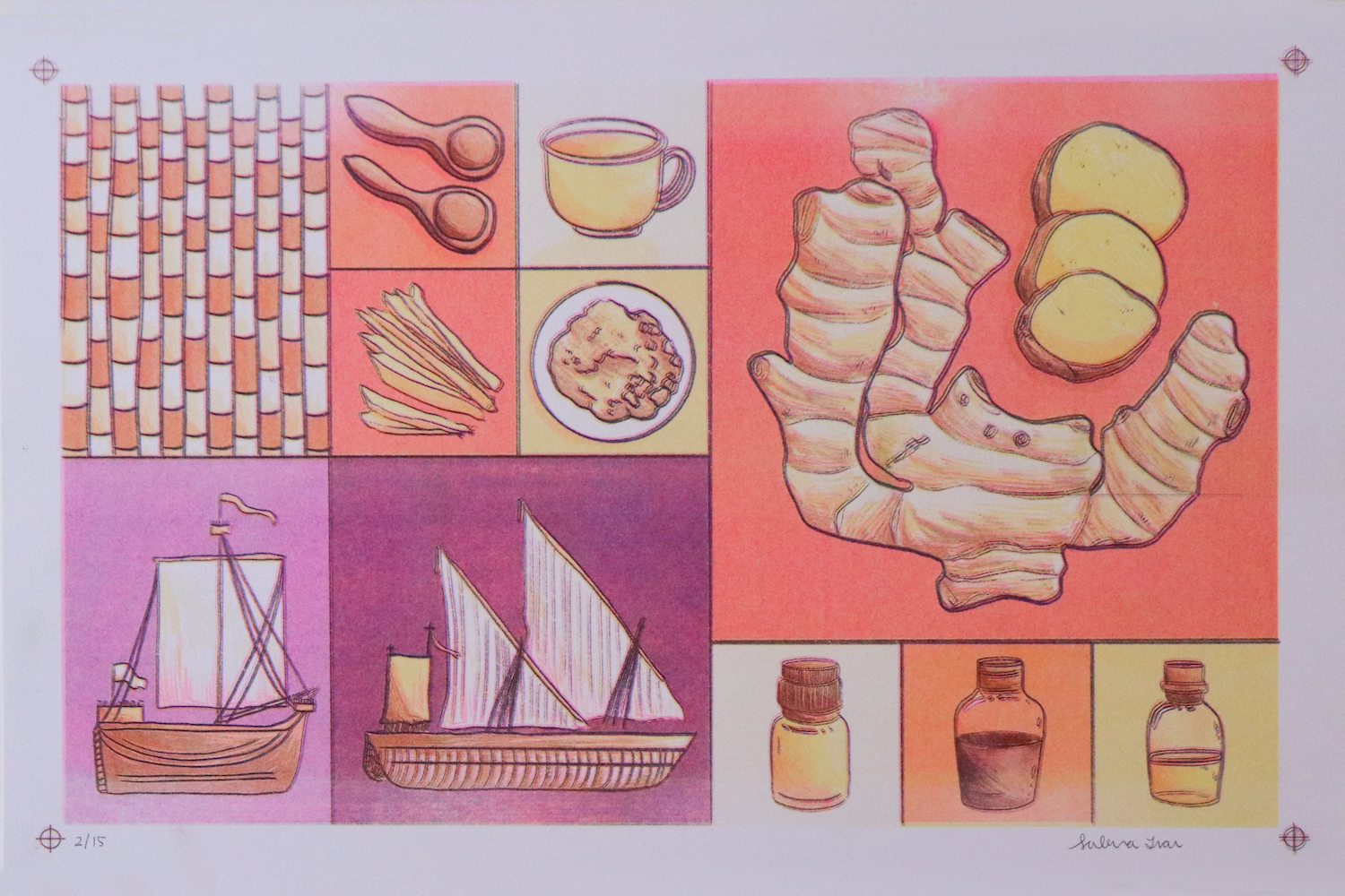 Risograph print — ginger